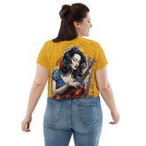 Just a Guitarist All Over Print Crop Tee - Back View